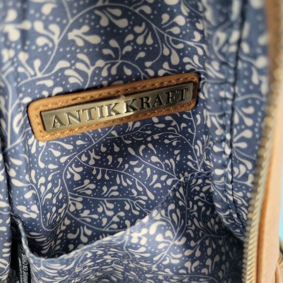 🧡 ANTİK KRAFT Vegan Leather Sling Backpack – Boho-Chic Mini Pack (Excellent) - Picture 12 of 15